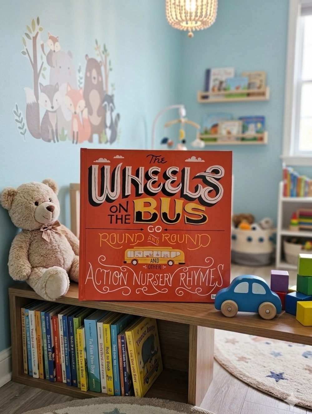 Wheels On The Bus & Action Nursery Rhymes Hardcover Childrens Book New